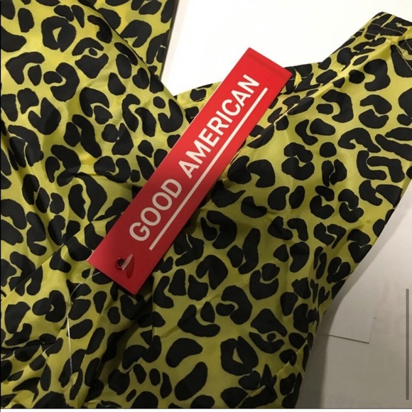 Good American Animal print crop bomber track Jacket - Picture 6 of 7